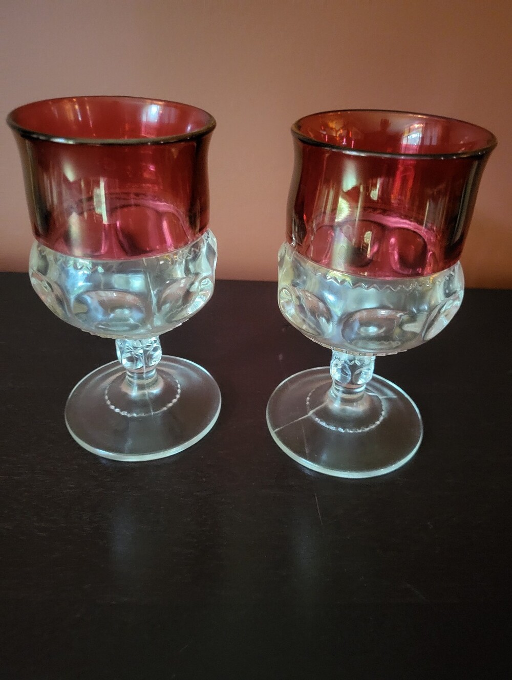 Set of 2 Kings CROWN Stem Goblets